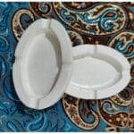 بیس خام زیرسیگاری بیضی سنگ مصنوعی